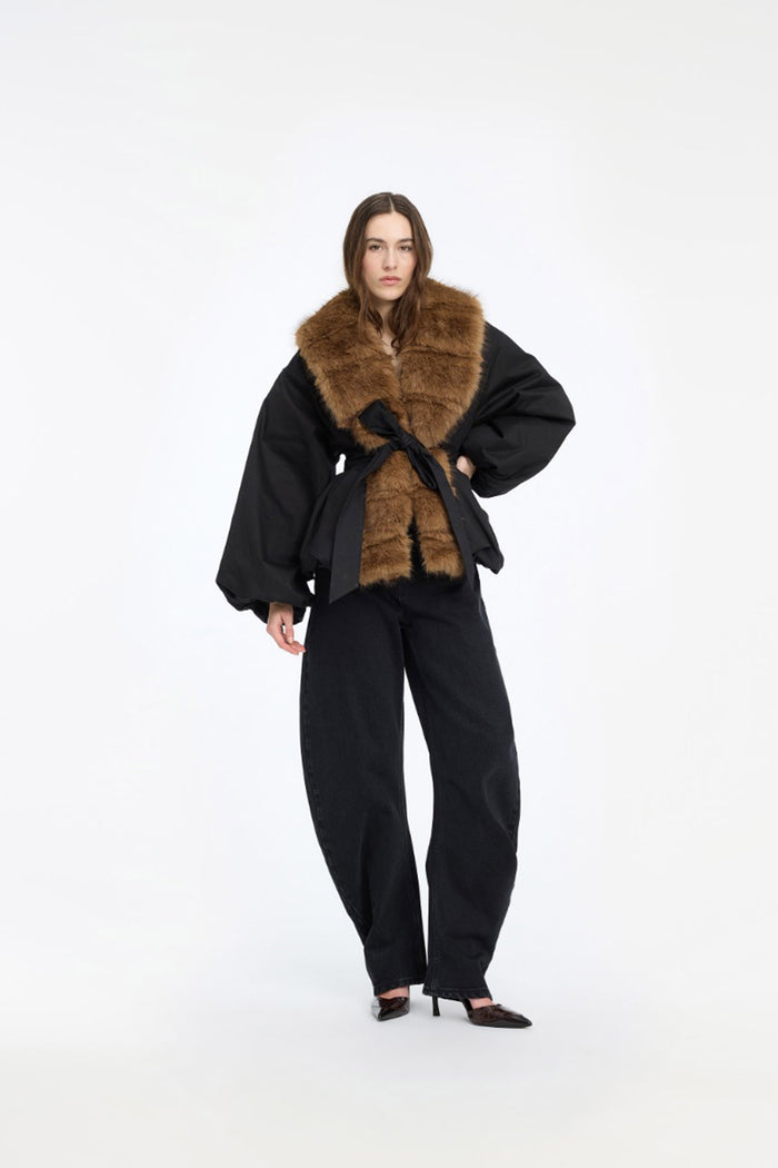 Faux Fur Collar Jacket-5