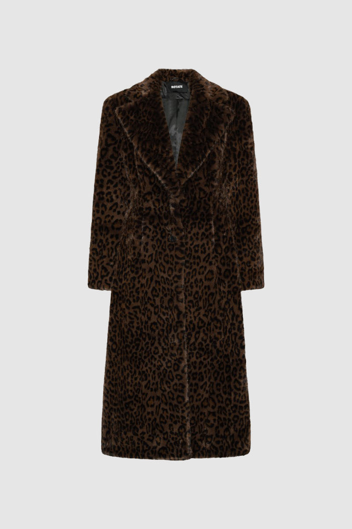 Cappotto in pelliccia sintetica leopardato