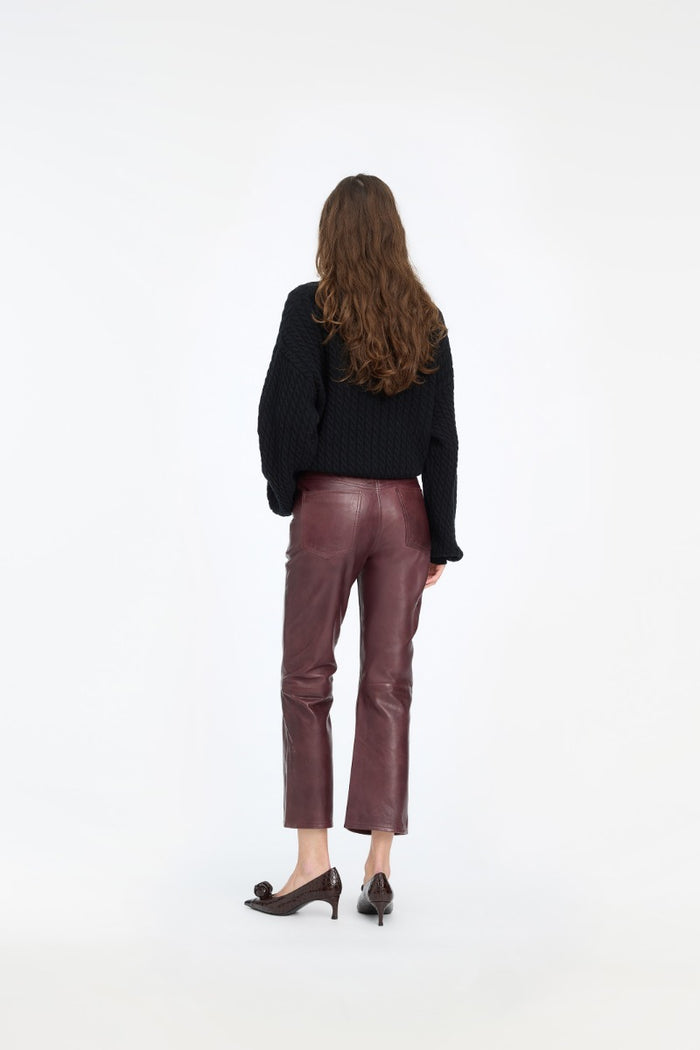 Maglione girocollo a trecce-4