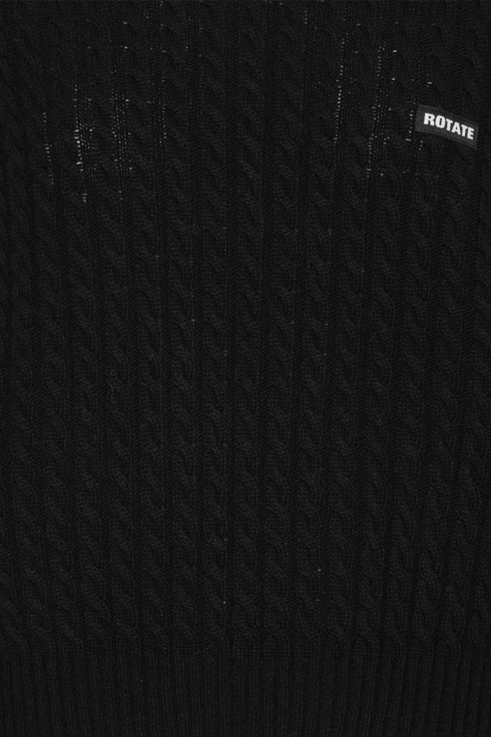 Maglione girocollo a trecce-5