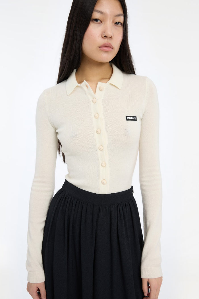 Polo in maglia Bianca-4