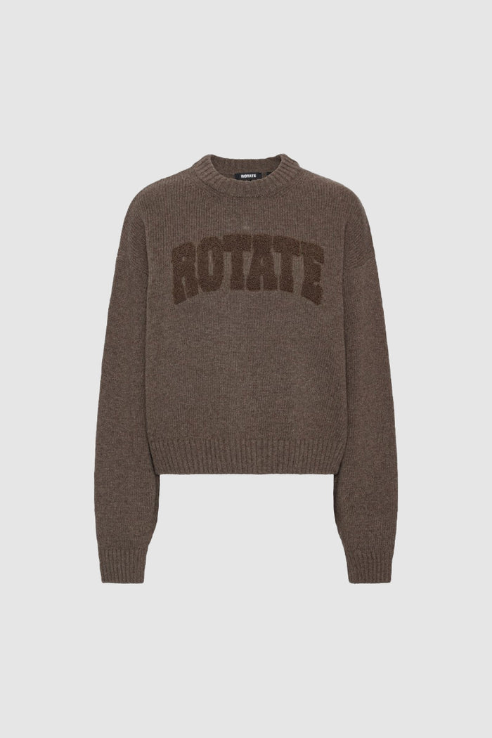Maglione girocollo marrone