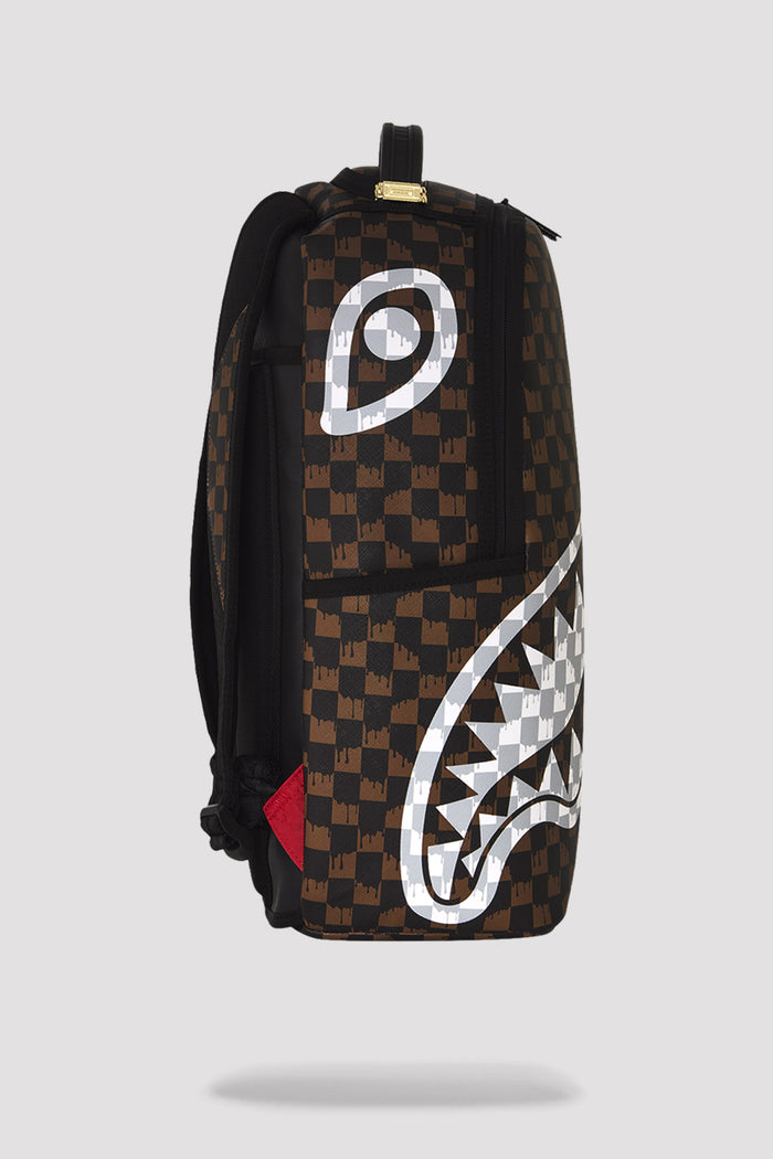 Brown and Cream Drip Backpack-3