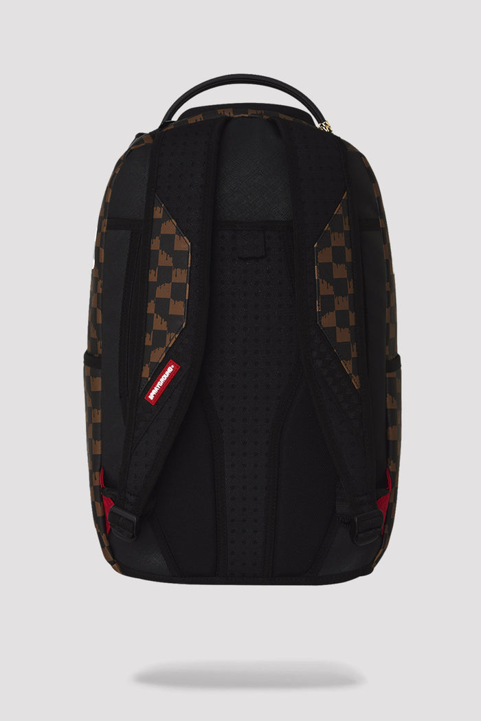 Brown and Cream Drip Backpack-4
