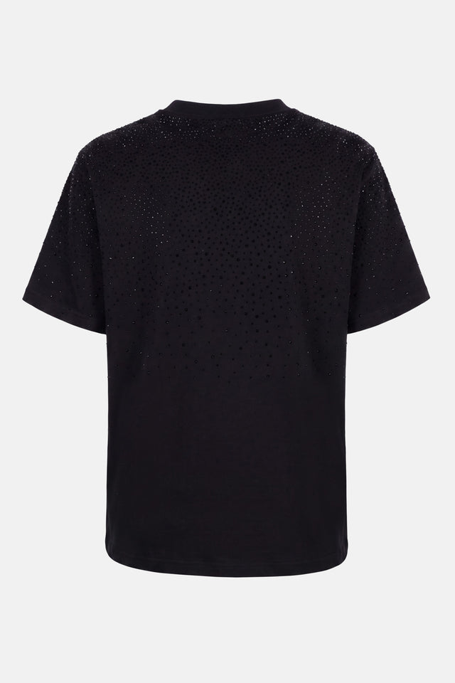 T-shirt over con strass degradé-2