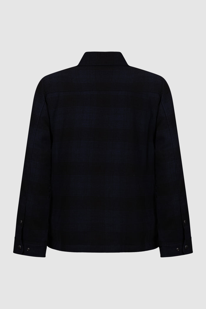 Giacca a camicia Alaskan Check imbottita in misto lana italiana riciclata-2