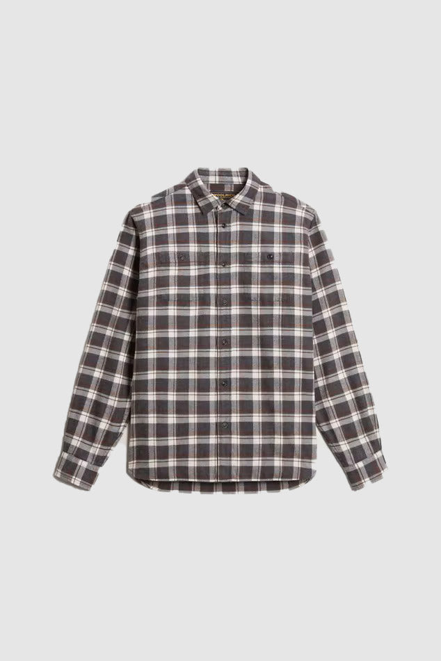 Camicia Warren a quadri in flanella di puro cotone-1