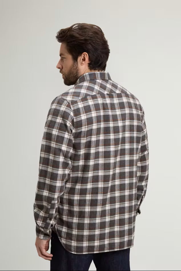 Camicia Warren a quadri in flanella di puro cotone-2