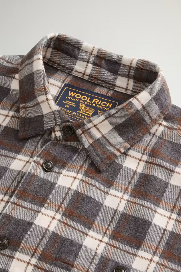 Camicia Warren a quadri in flanella di puro cotone-4