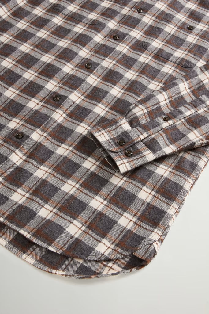 Camicia Warren a quadri in flanella di puro cotone-5