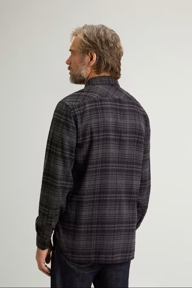 Camicia Warren a quadri in flanella di puro cotone-4