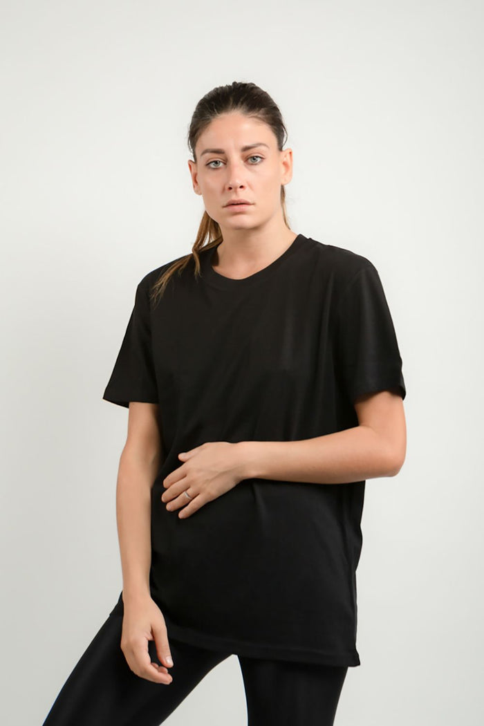 ART21 t-shirt girocollo nera 0576ABUTS001BK BLACK-1