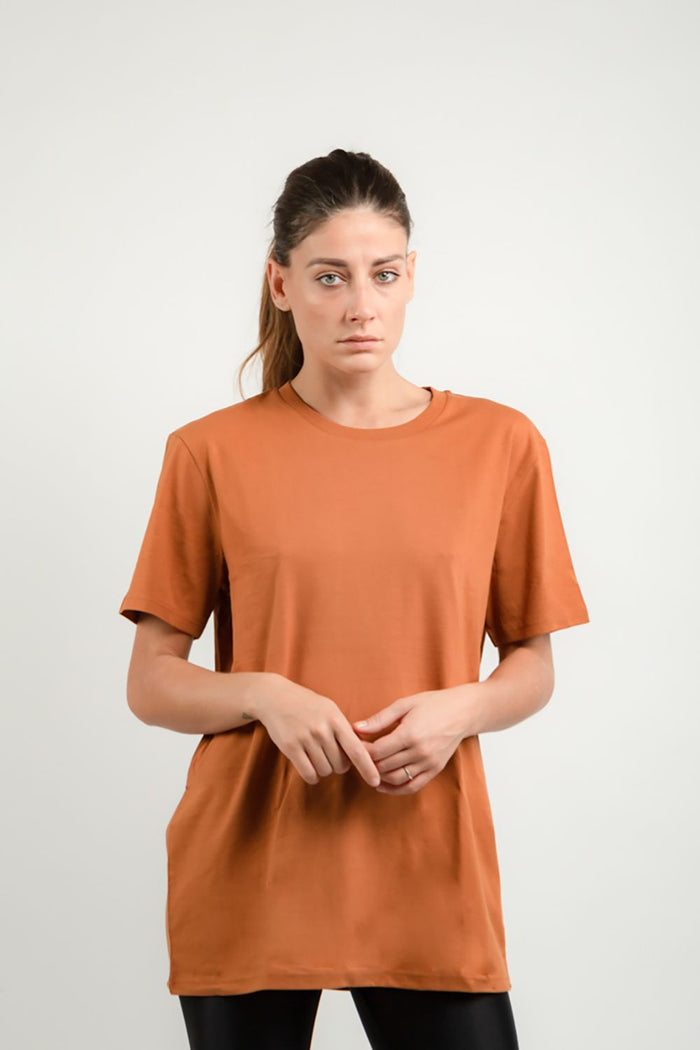 ART21 t-shirt girocollo arancio 0576ABUTS001RO ROASTED ORANGE-3