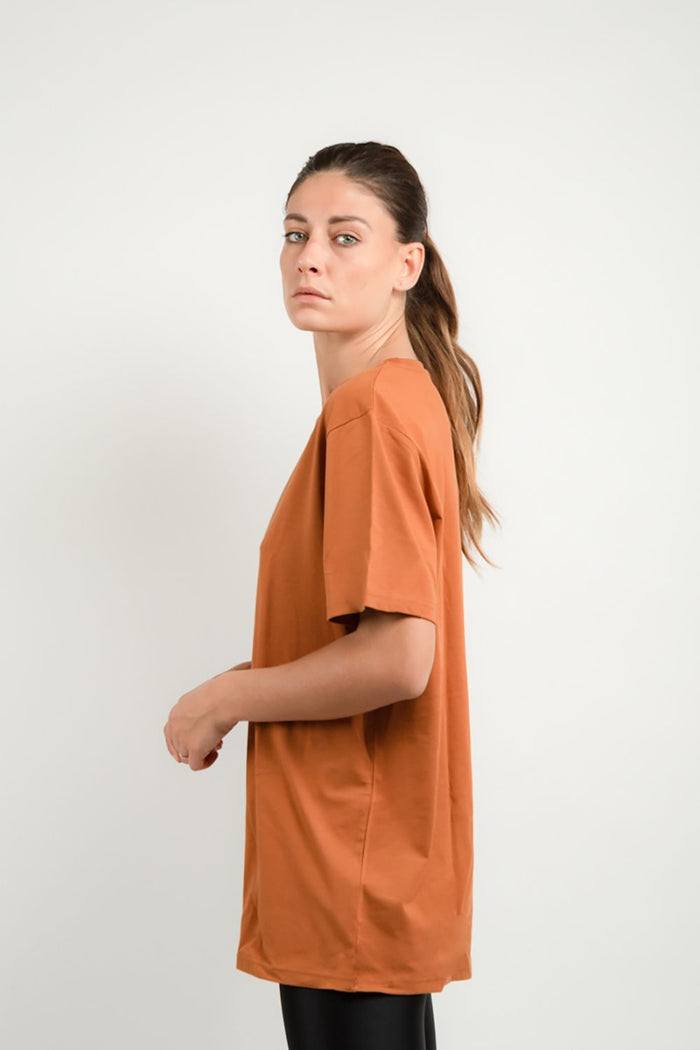 ART21 t-shirt girocollo arancio 0576ABUTS001RO ROASTED ORANGE-4