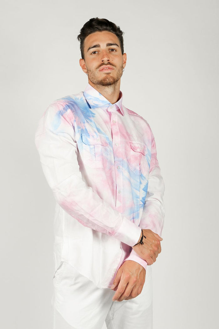ART21 camicia tie-dye in cotone 901157 01-2