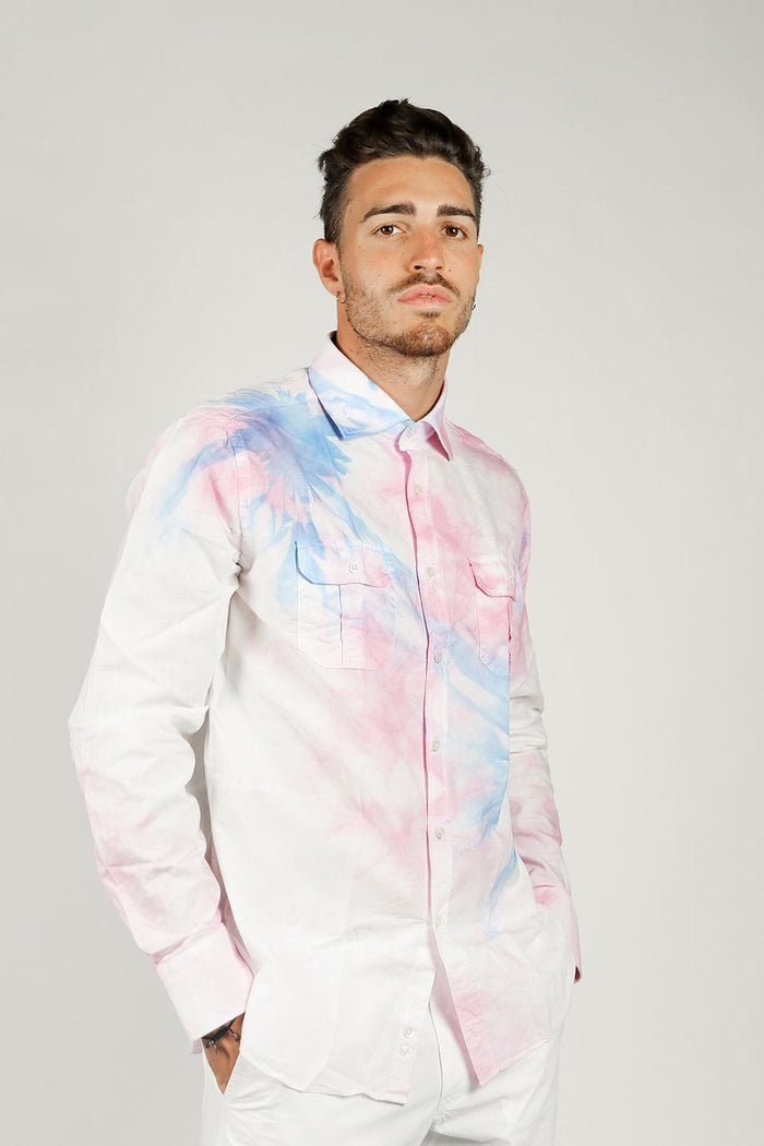ART21 camicia tie-dye in cotone 901157 01-5