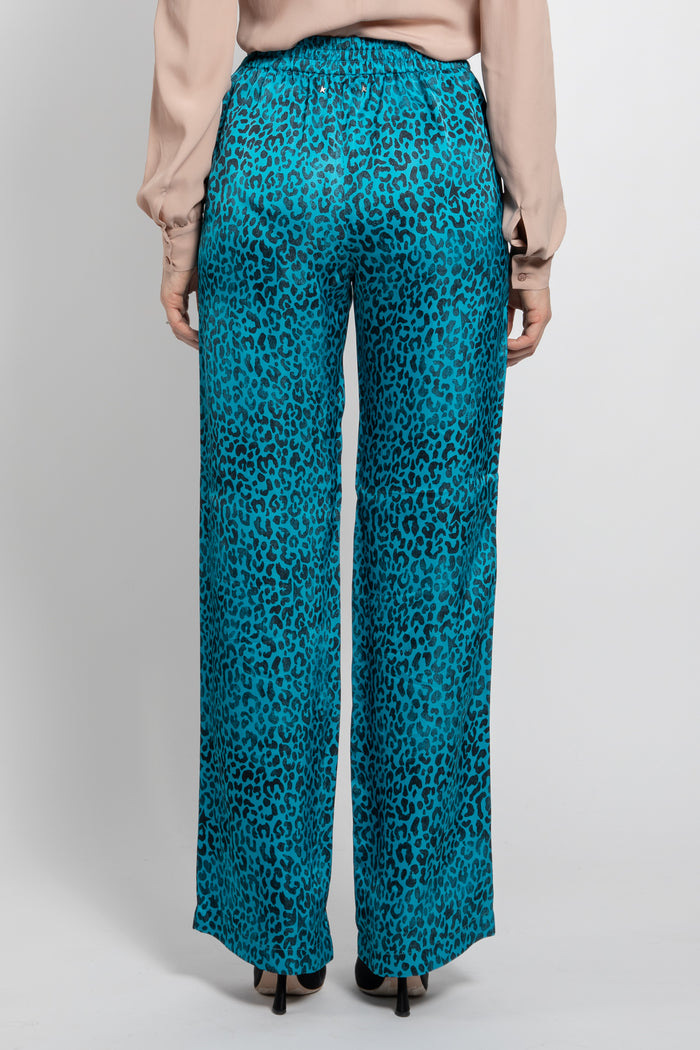 Pant Brittany Pajamas Pantalone jogging blu stampa leopardo-2