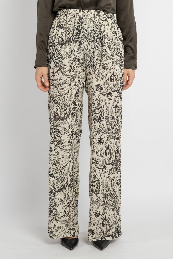Pant Brittany Pajamas pantalone in crepe viscose con stampa floreale-3