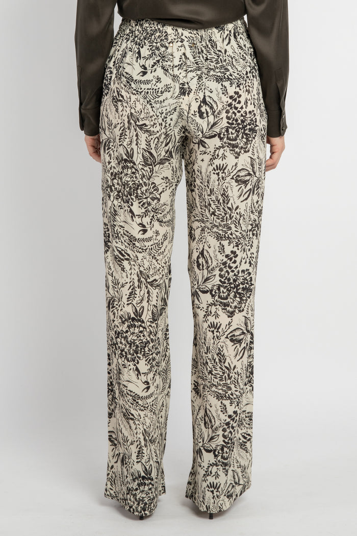 Pant Brittany Pajamas pantalone in crepe viscose con stampa floreale-5