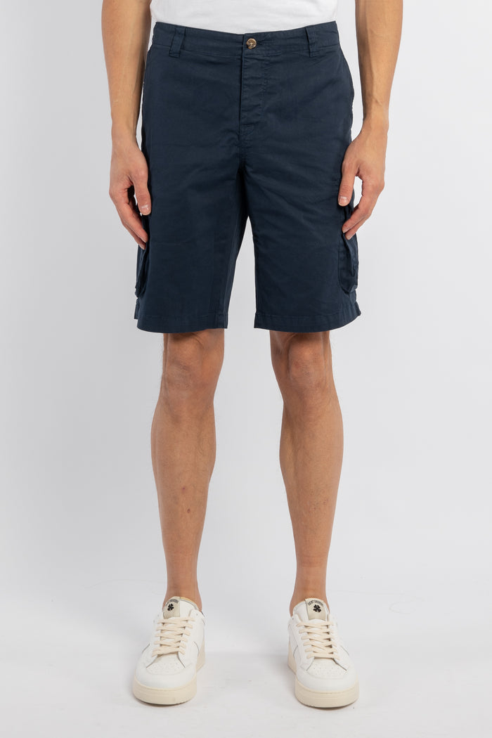 Freeport pantaloncini cargo uomo in cotone blu-1