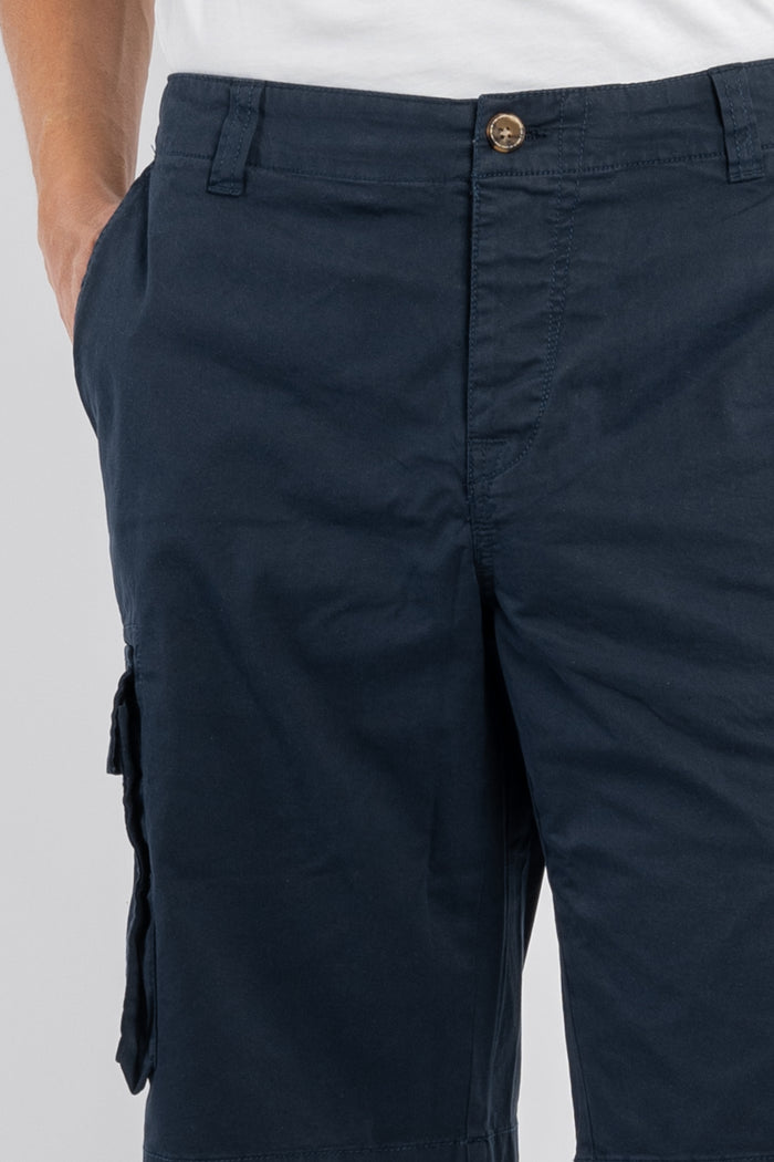Freeport pantaloncini cargo uomo in cotone blu-2