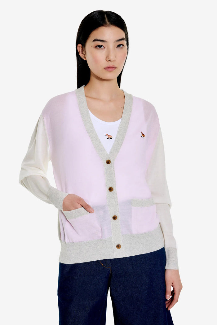 Cardigan con patch baby volpe-3