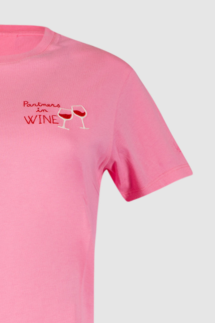 Emilie t-shirt con ricamo Partners in wine-2