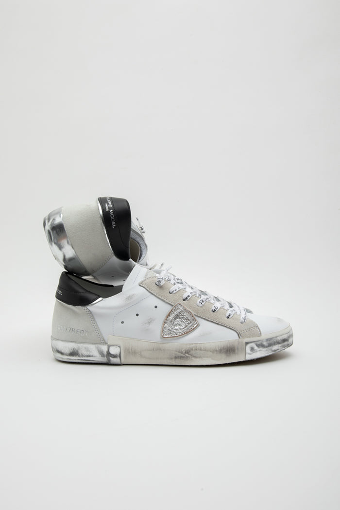 Sneaker bassa Prsx uomo - bianco e argento-2