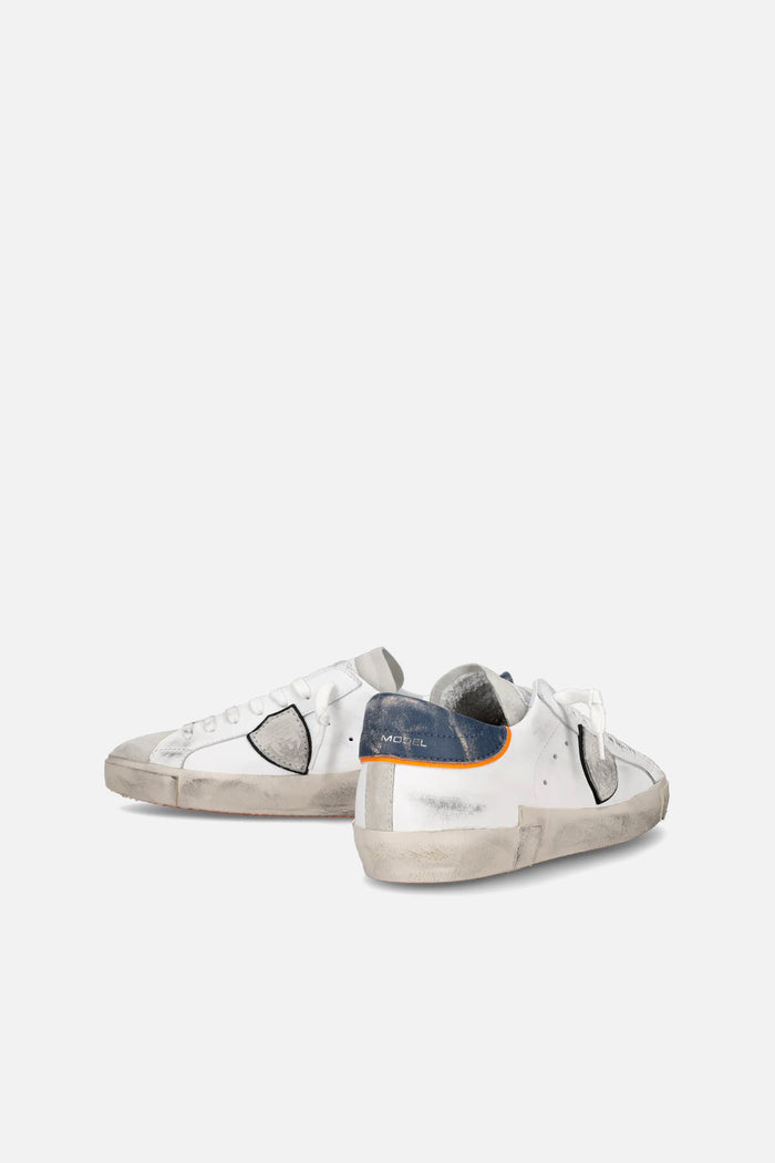 Sneaker basse Prsx uomo - bianco, blu e arancione-2