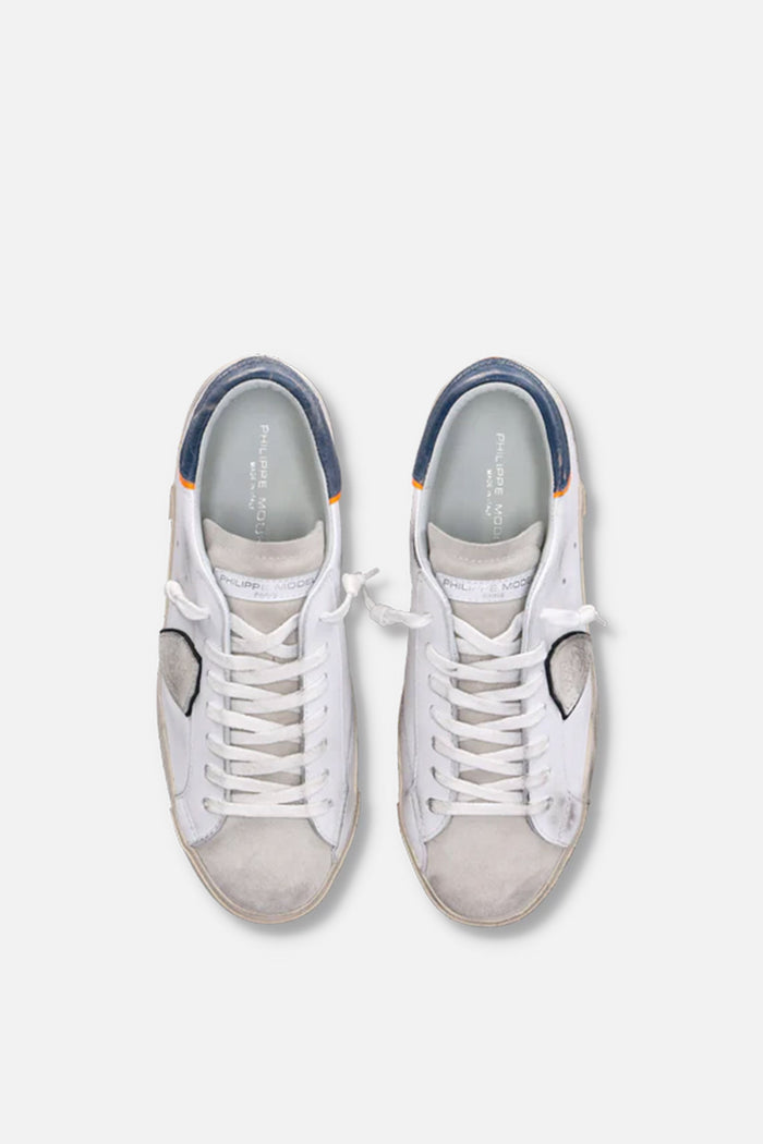 Sneaker basse Prsx uomo - bianco, blu e arancione-5