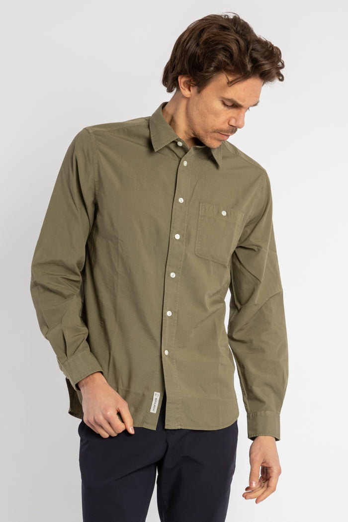 Camicia uomo verde militare-3