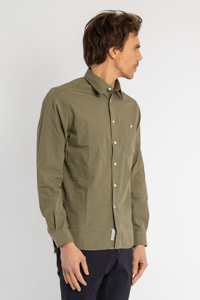 Camicia uomo verde militare-4