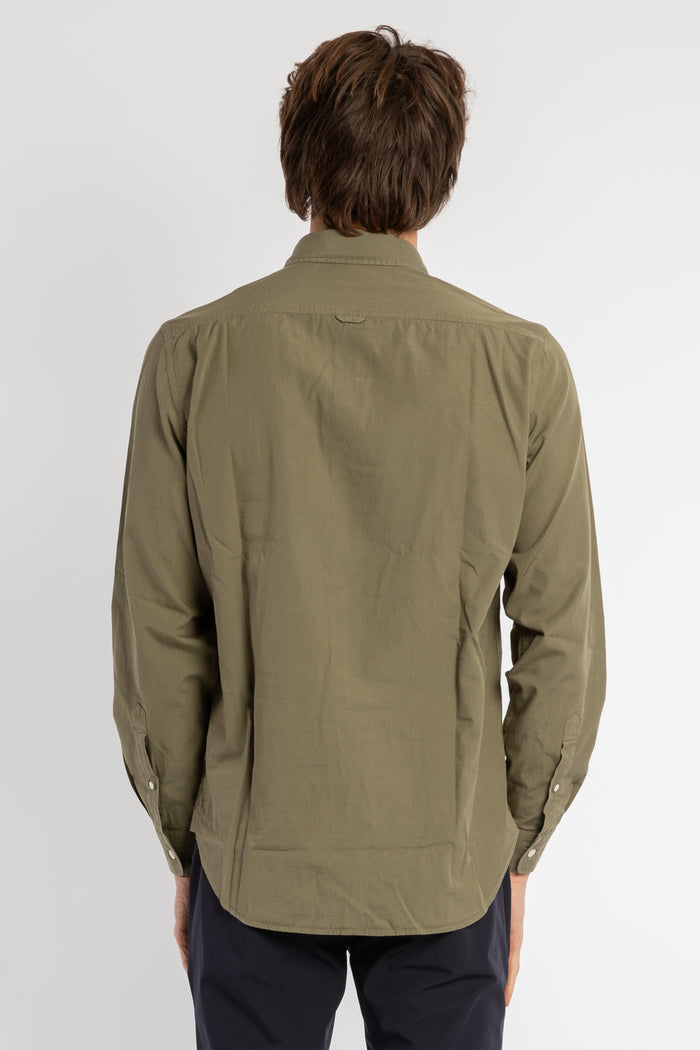 Camicia uomo verde militare-5