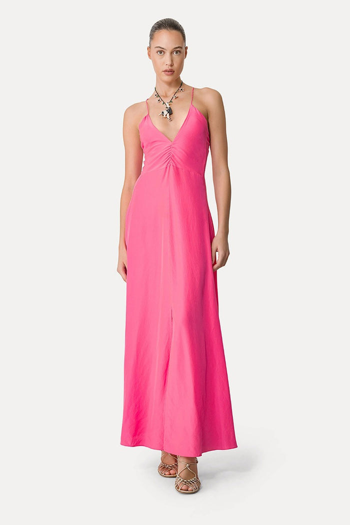 Abito slip dress in seta-2