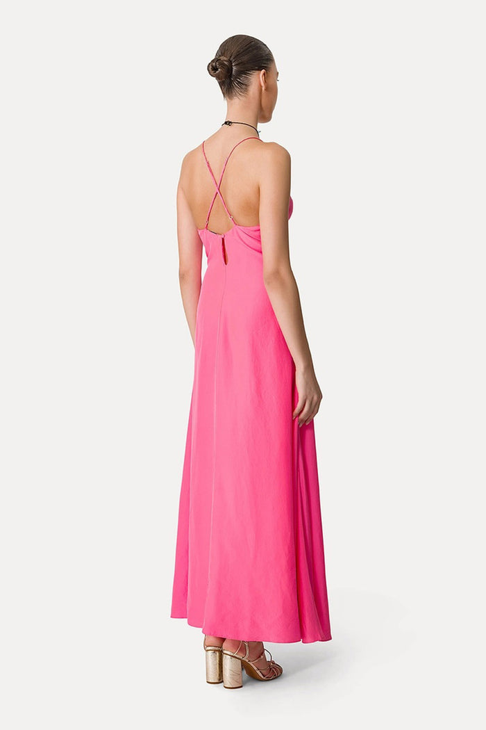 Abito slip dress in seta-3