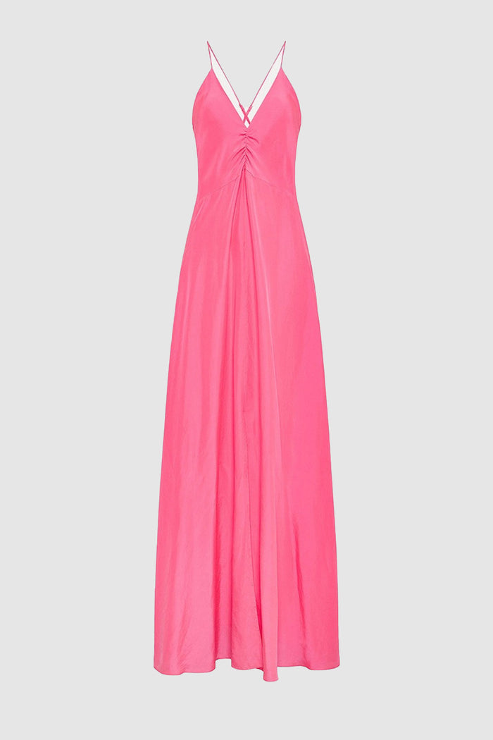 Abito slip dress in seta