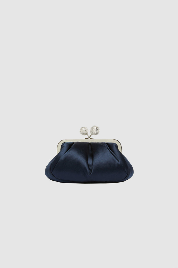 Emmy,pasticcino Bag Small in raso con strass