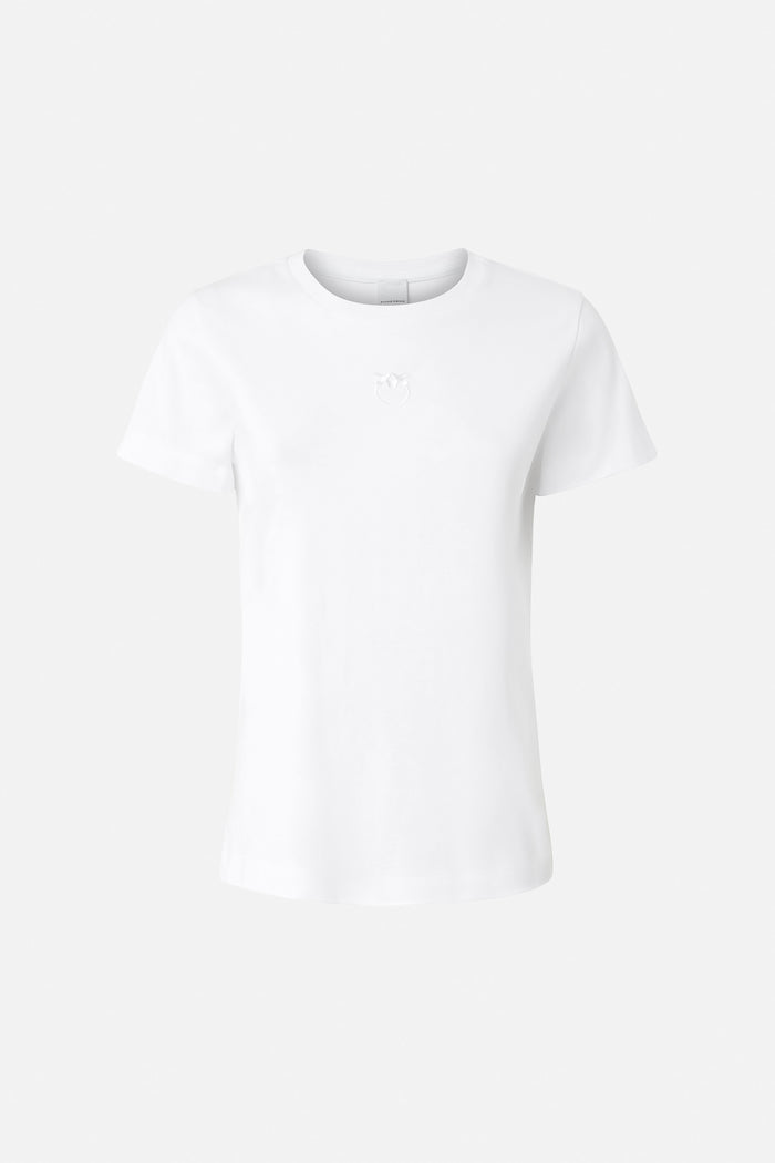 T-shirt maniche corte logo ricamato