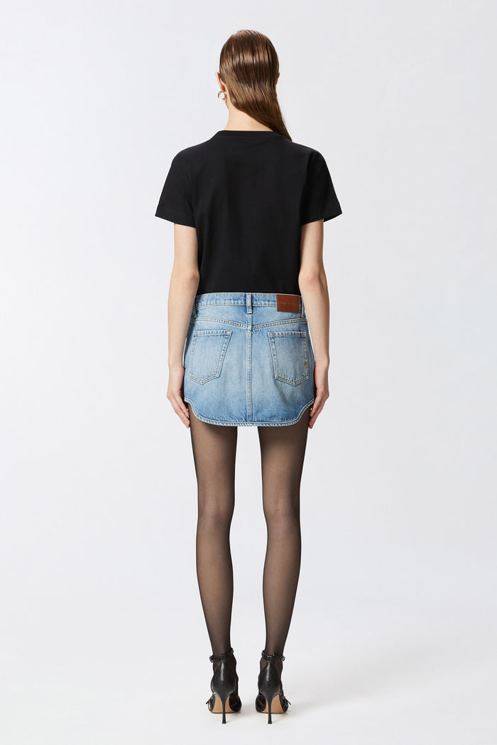 T-shirt mezze maniche ricamo logo PINKO-4