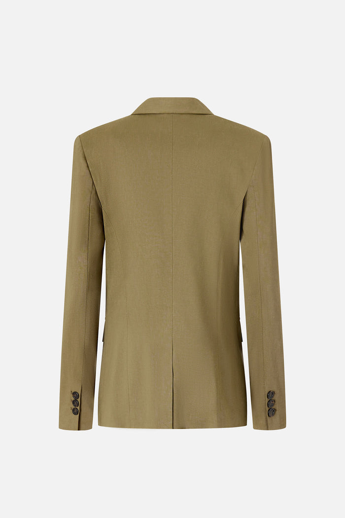 Equilibrato,Blazer monopetto in lino stretch-2