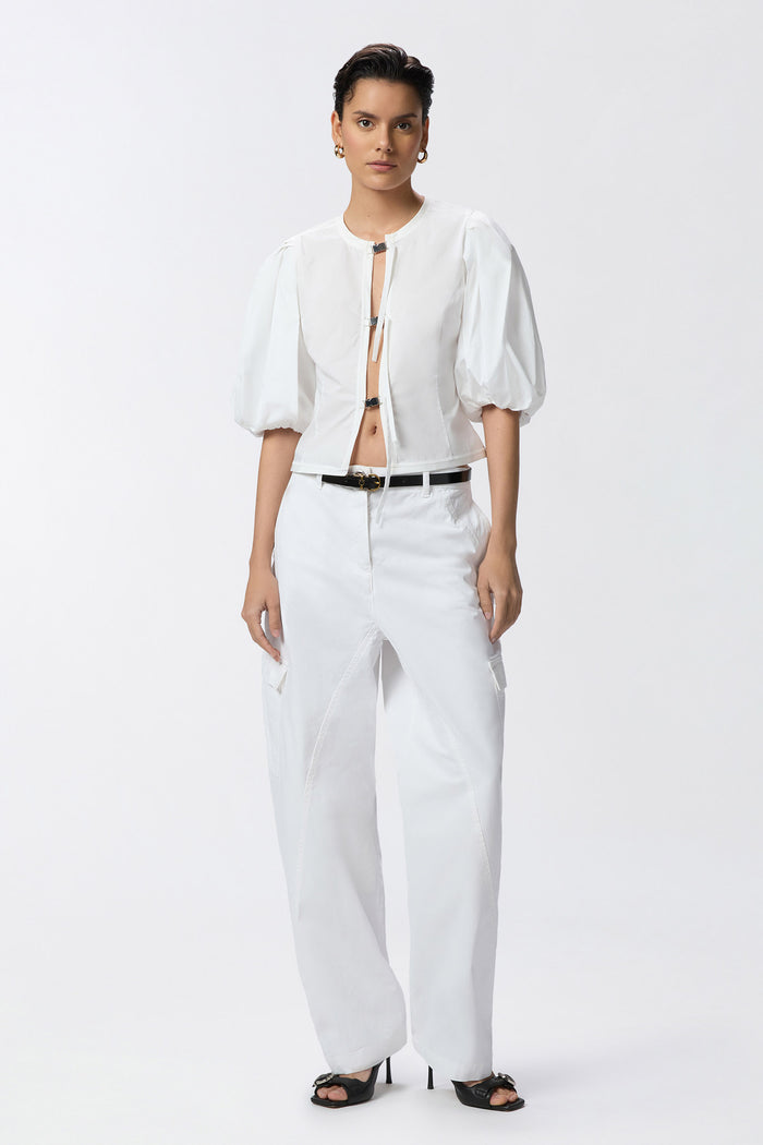 Rudi,Blusa in cotone con fibbie in metallo-3