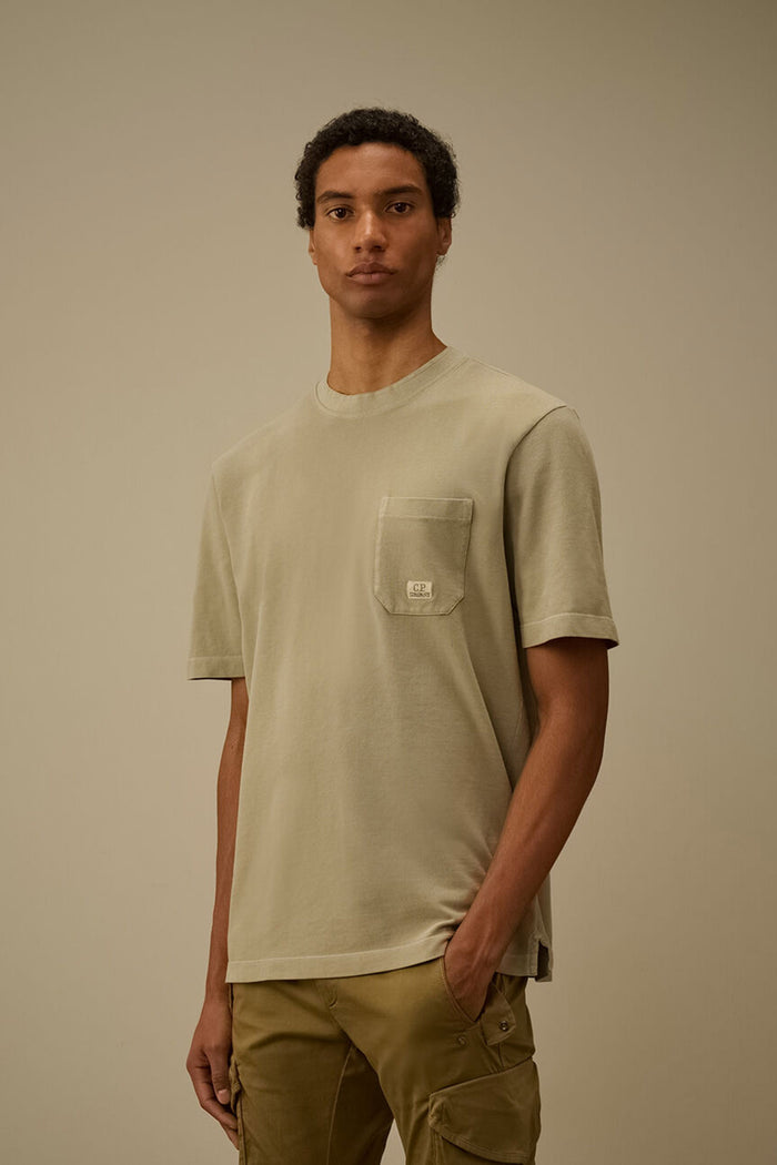 T-shirt a maniche corte tinta in capo 24/1-3