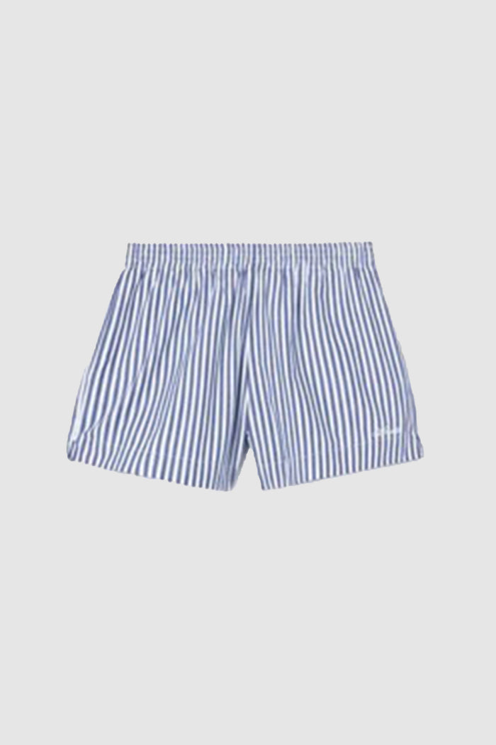 Shorts Meave in popeline a righe blu-1