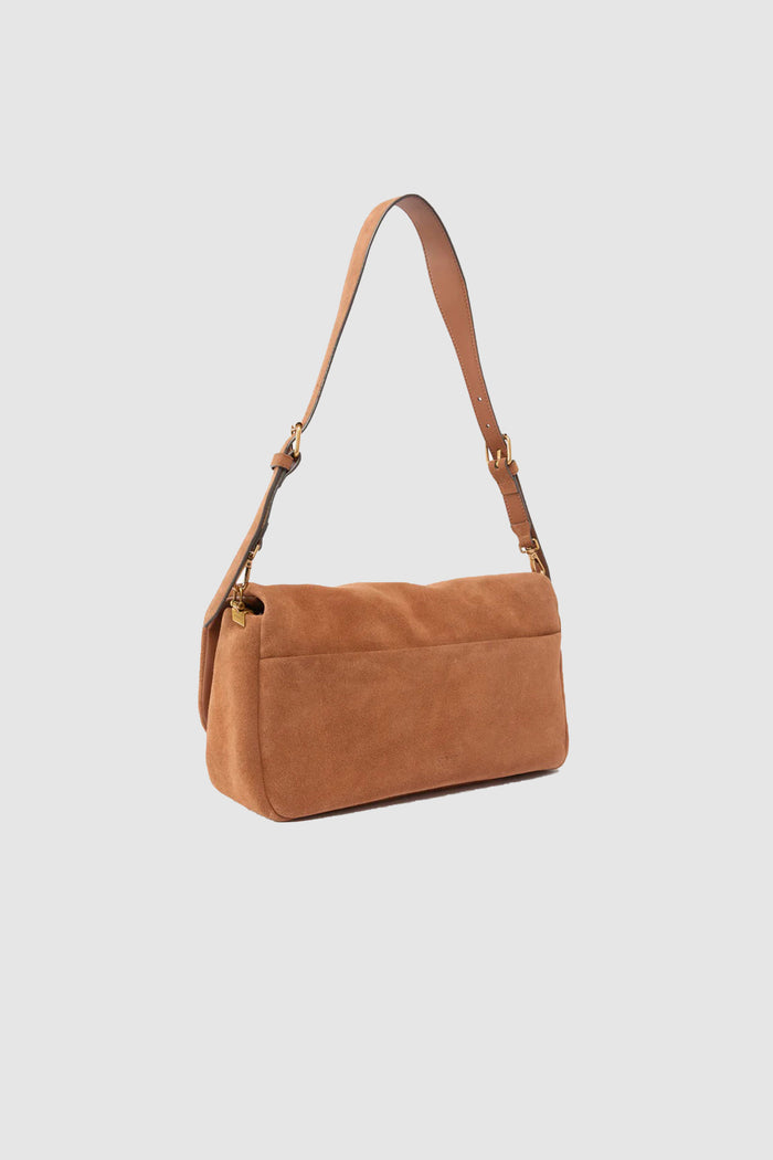 Borsa a tracolla media Love Bag Click Soft Horizontal Handle in suede-6