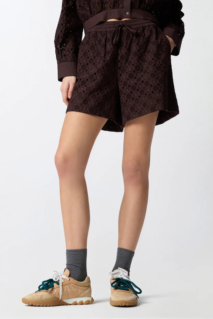 Shorts con motivo traforato-4