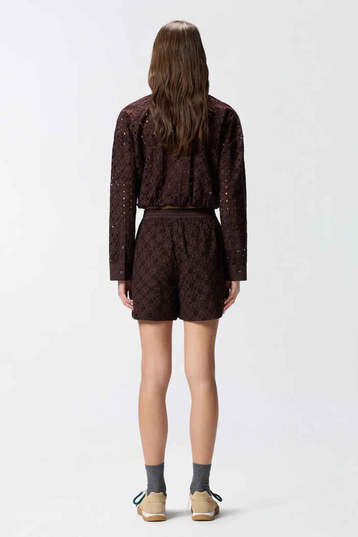 Shorts con motivo traforato-5