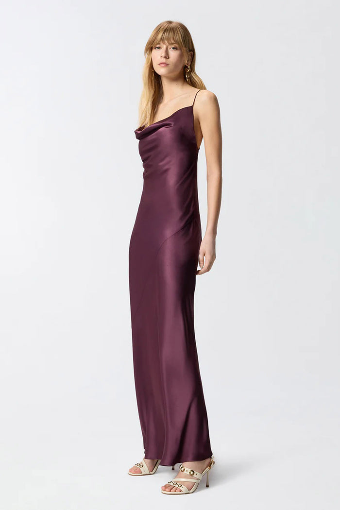 Abito slipdress lungo in satin-4