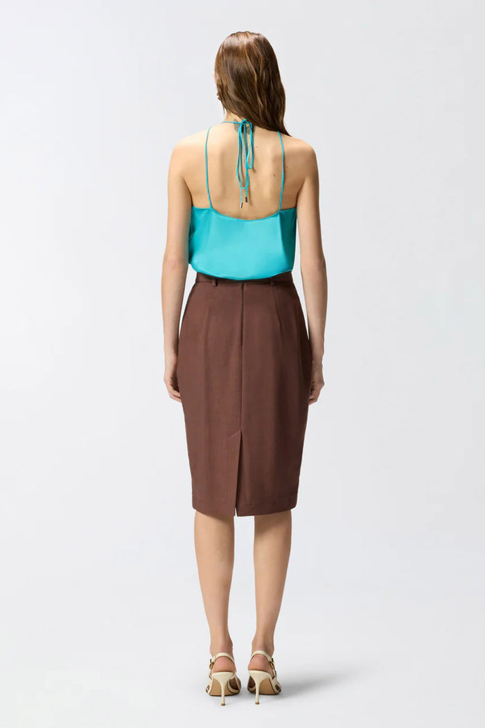 Top in satin con scollo all'americana-4