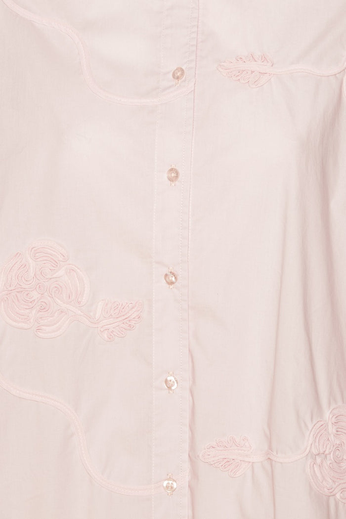 Camicia oversize a fiori rosa chiaro-3