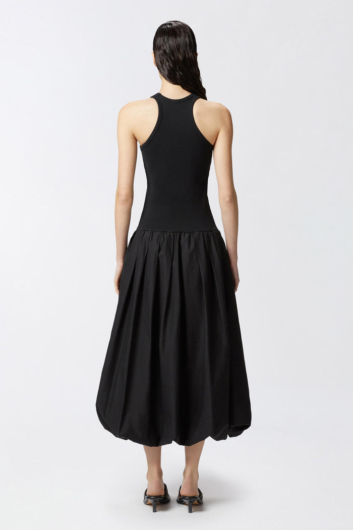 Vestito midi gonna a palloncino-3